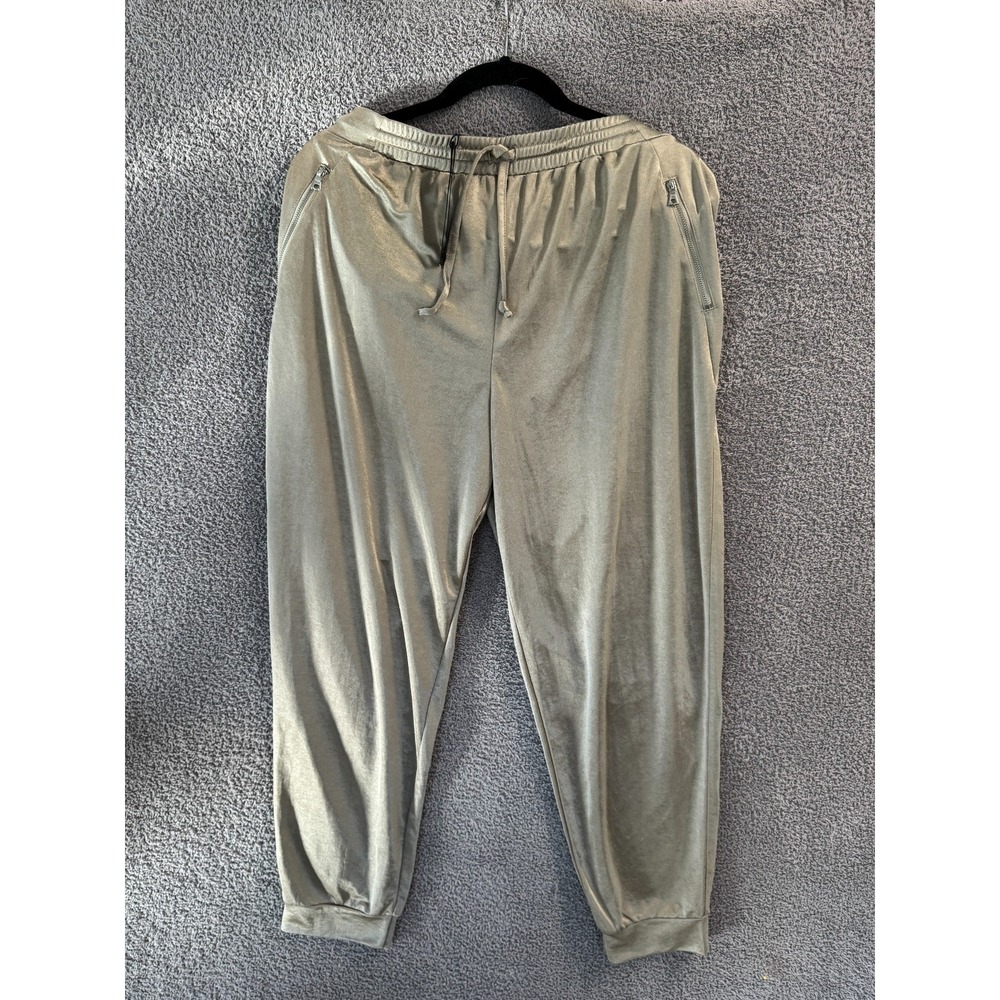 Robert Rodriguez Blair Jogger Pants Women's XL Gold Metallic Cuffed Zip Loose